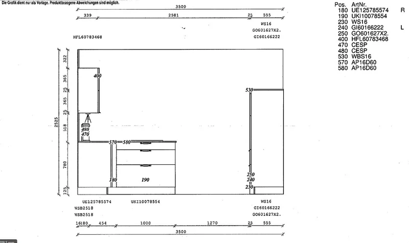 Einbauküche Resopal Pro XL 31011 Anthrazit