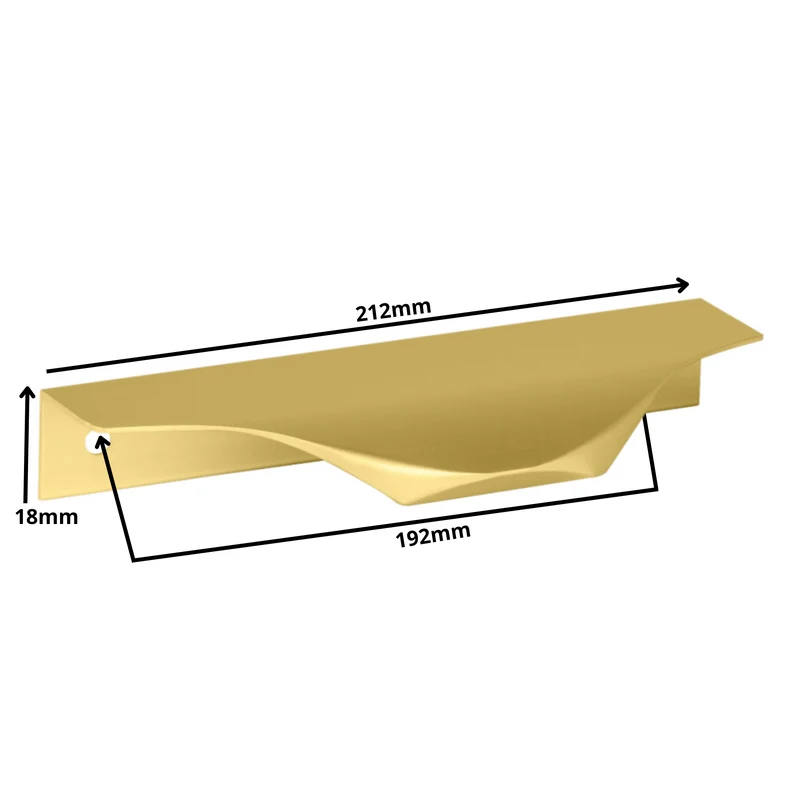 Edge Grip Rundprofil-Griff 192mm (212mm Gesamtlänge) - Gold