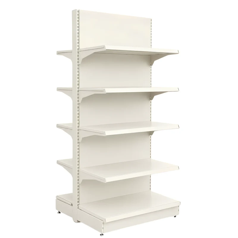 InhandKraft® Gondelregal für Kiosk & Laden - Modul 90 cm - Cremeweiß