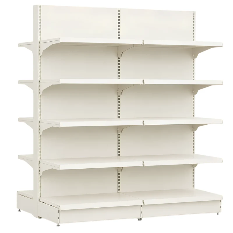 InhandKraft® Gondelregal für Kiosk & Laden - Modul 90 cm - Cremeweiß