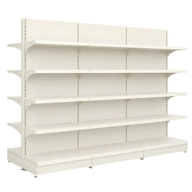 InhandKraft® Gondelregal für Kiosk & Laden - Modul 90 cm - Cremeweiß