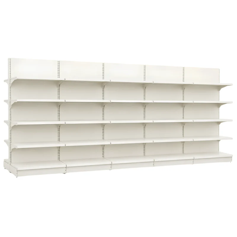 InhandKraft® Gondelregal für Kiosk & Laden - Modul 90 cm - Cremeweiß