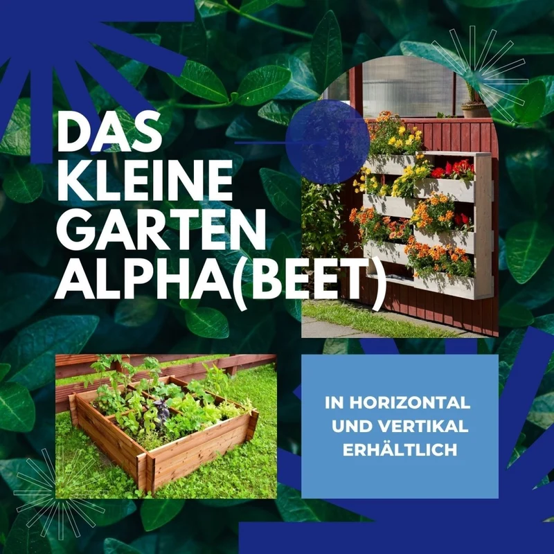Coemo Hochbeet Riga Kräuterbeet Holz 4-geteilt mit Unterteilung