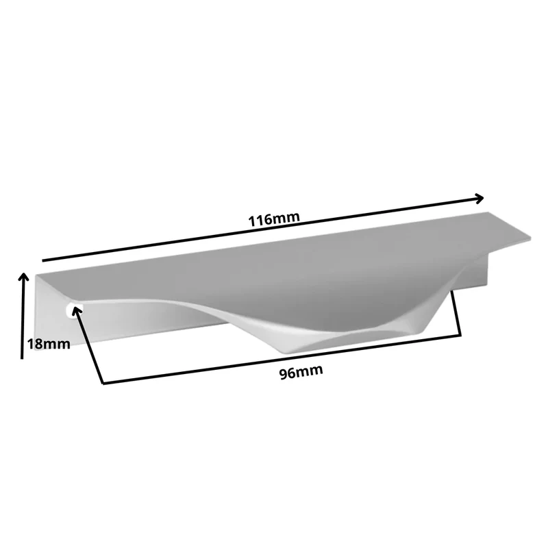 Edge Grip Rundprofil-Griff 96mm (116mm Gesamtlänge) - Aluminium