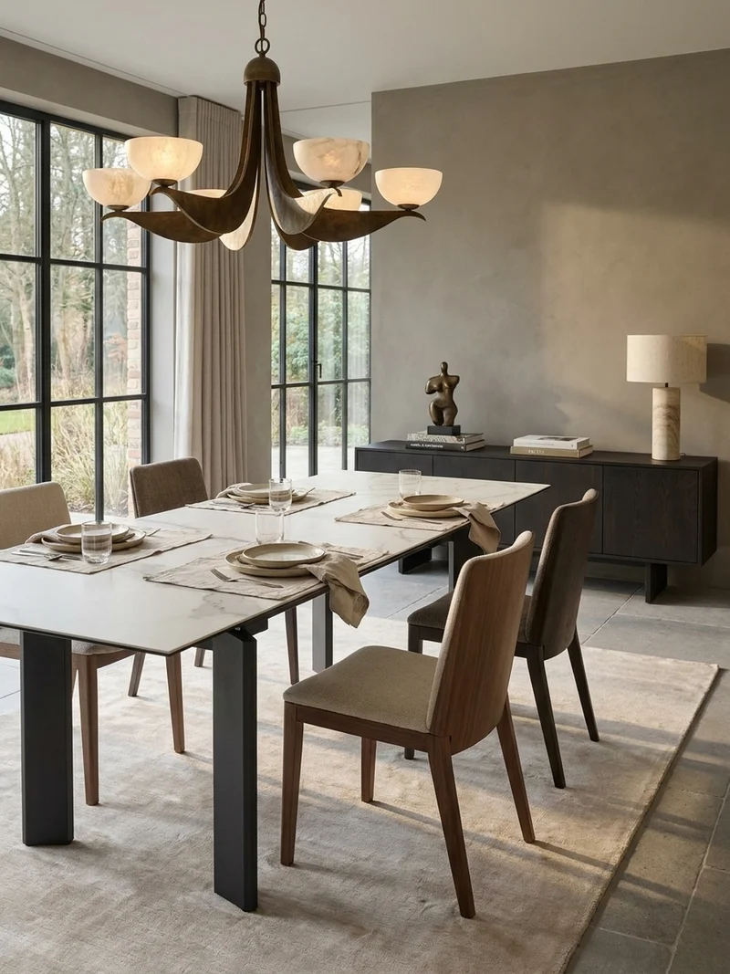 Esstisch Ausziehbar Keramik Glas Marmoroptik 180-240