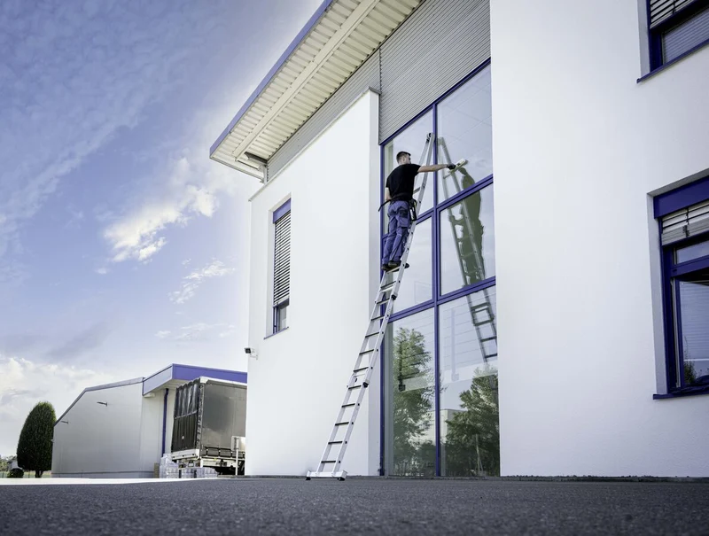 Stufen Glasreinigerleiter aus Aluminium