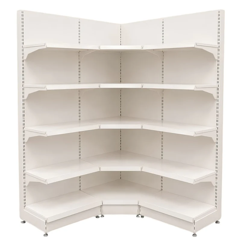 InhandKraft® Eckregal-Set für Kiosk & Laden - Cremeweiß