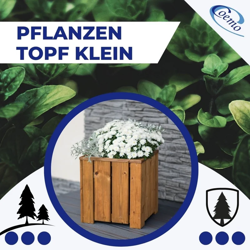 Coemo Blumenkasten Riga kleines Kräuterbeet Pflanzkübel