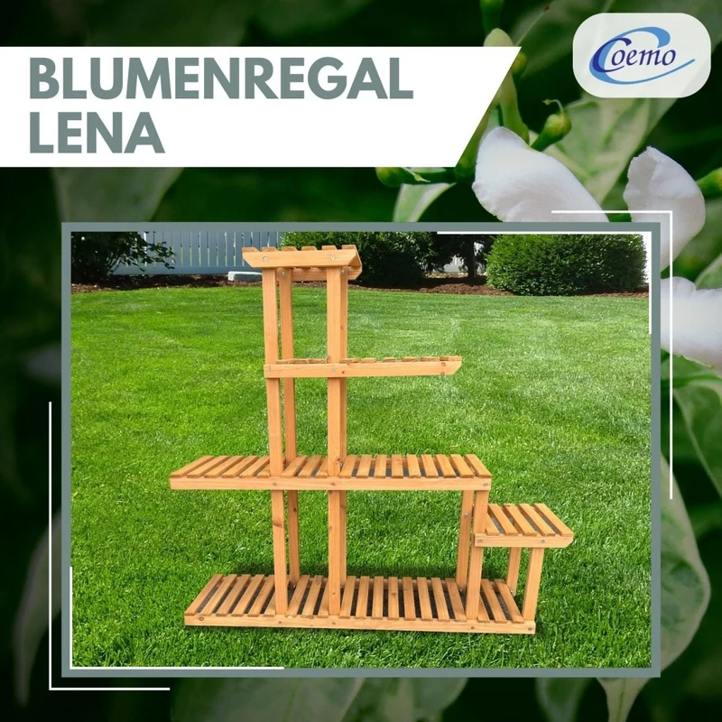 Coemo Blumenregal Lena Pflanzenständer mit 5 Ebenen Blumenständer Pflanzenregal