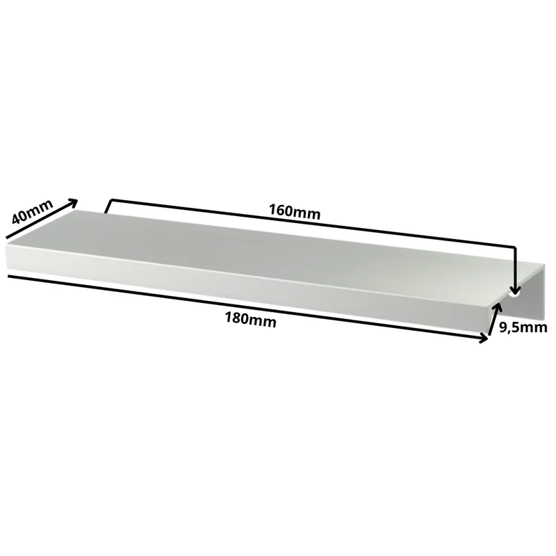 Edge Grip Rundprofil-Griff 160mm (180mm Gesamtlänge) - Aluminium