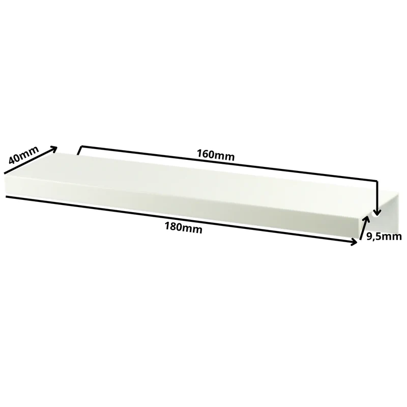 Edge Grip Rundprofil-Griff 160mm (180mm Gesamtlänge) - Weiß
