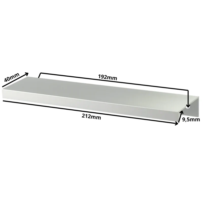 Edge Grip Rundprofil-Griff 192mm (212mm Gesamtlänge) - Aluminium