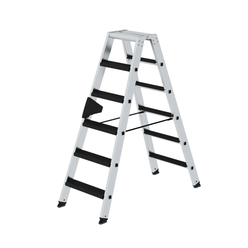 Stehleiter aus Aluminium beidseitig begehbar mit clip-step relax
