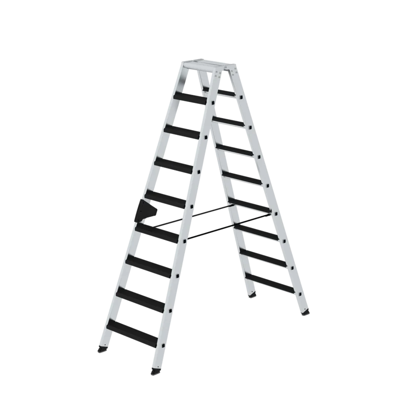 Stehleiter aus Aluminium beidseitig begehbar mit clip-step relax