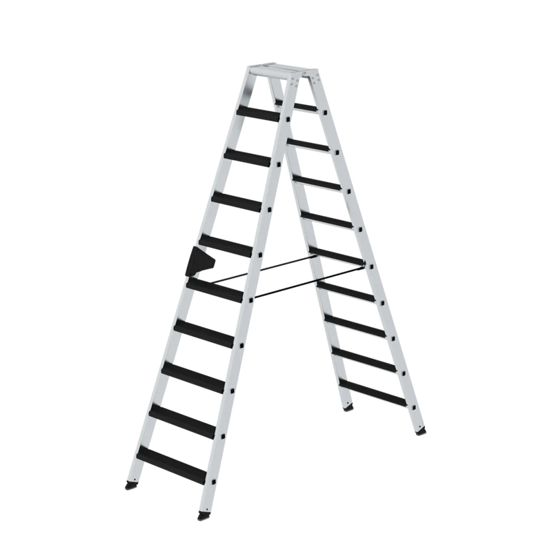 Stehleiter aus Aluminium beidseitig begehbar mit clip-step relax