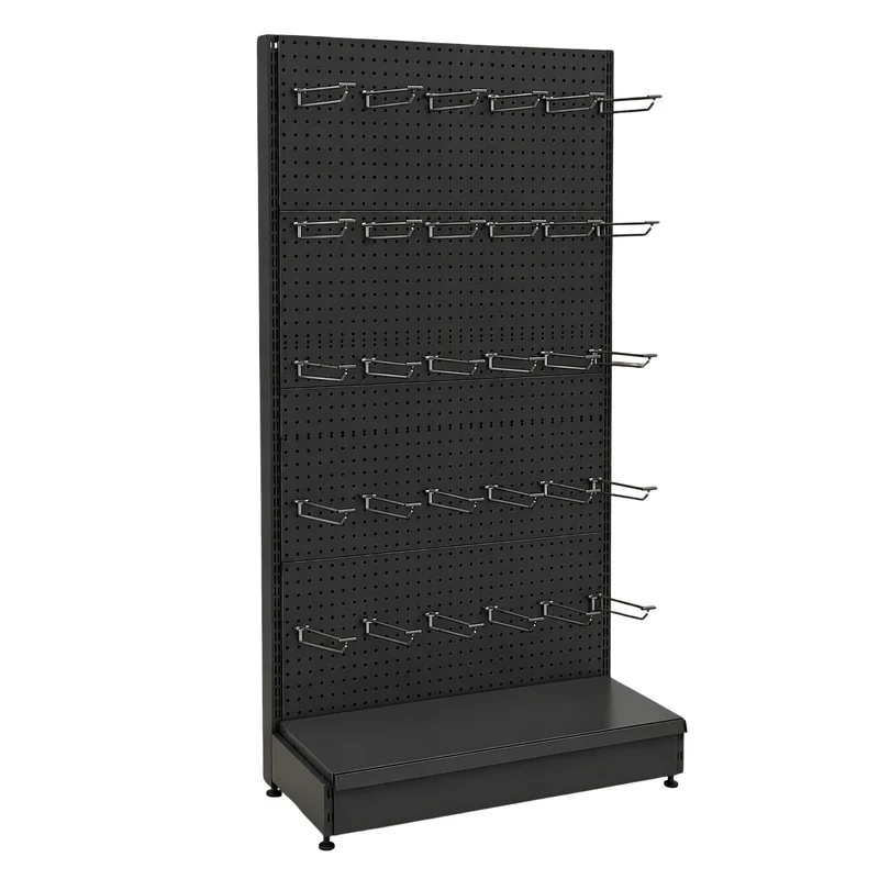 InhandKraft® Lochwandregal - 95 cm / 120 cm + 30 Doppelhaken - Anthrazit