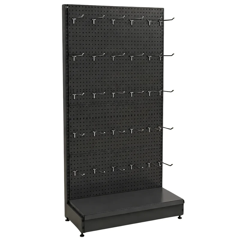 InhandKraft® Lochwandregal - 95 cm / 120 cm + 30 Einzelhaken - Anthrazit