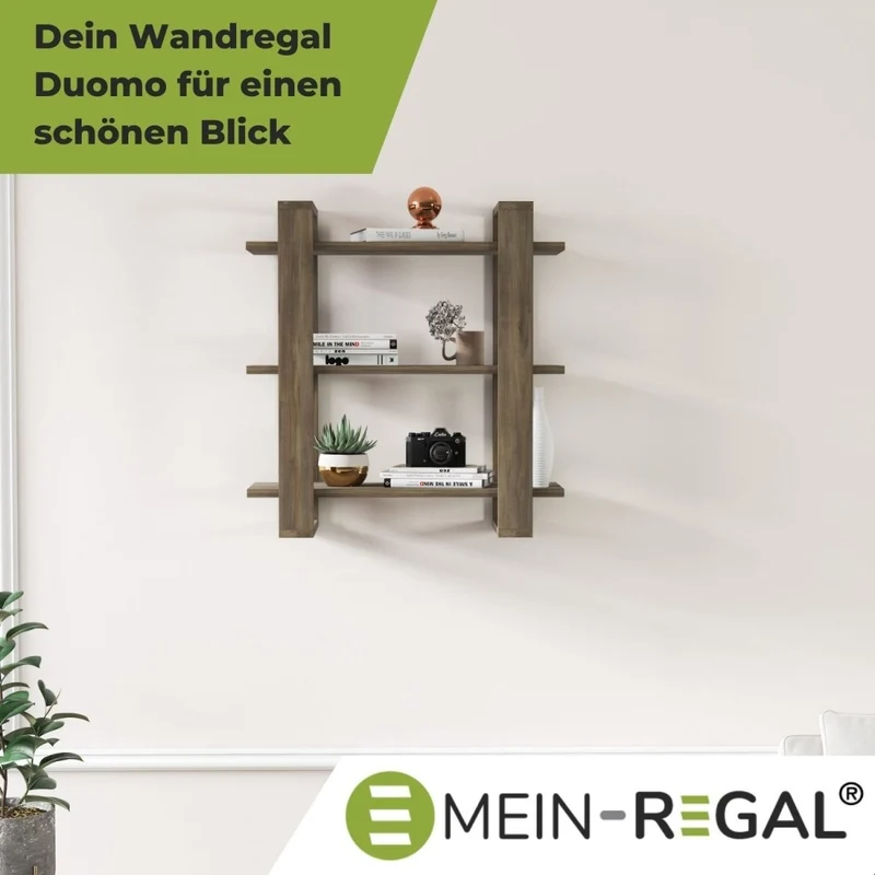 Mein-Regal Wandregal DUOMO aus Holz MDF, bis zu 3 Fächer