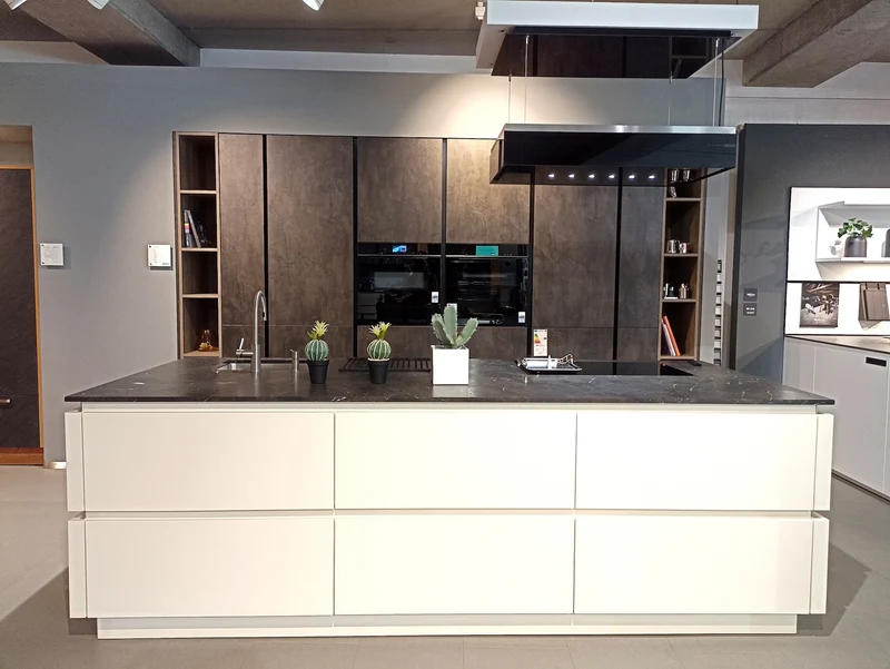 Küche Lima Magnolie Und Concrete Black