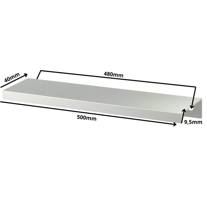 Edge Grip Rundprofil-Griff 480mm (500mm Gesamtlänge) - Elektropoler