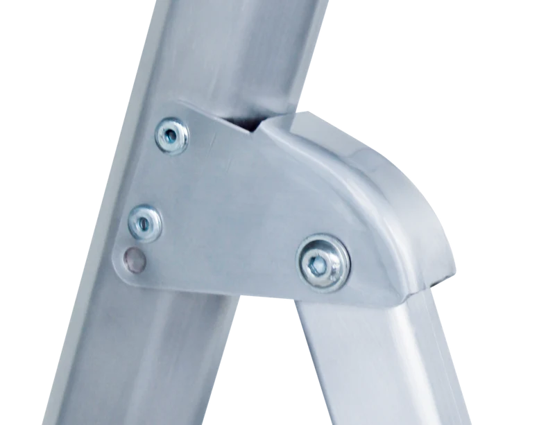 Stufen-Stehleiter einseitig begehbar Aluminium eloxiert