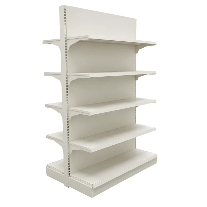InhandKraft® Gondelregal für Kiosk & Laden - Modul 120 cm - Cremeweiß