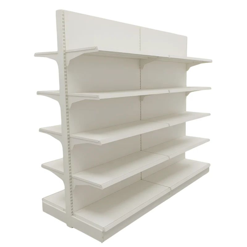 InhandKraft® Gondelregal für Kiosk & Laden - Modul 120 cm - Cremeweiß
