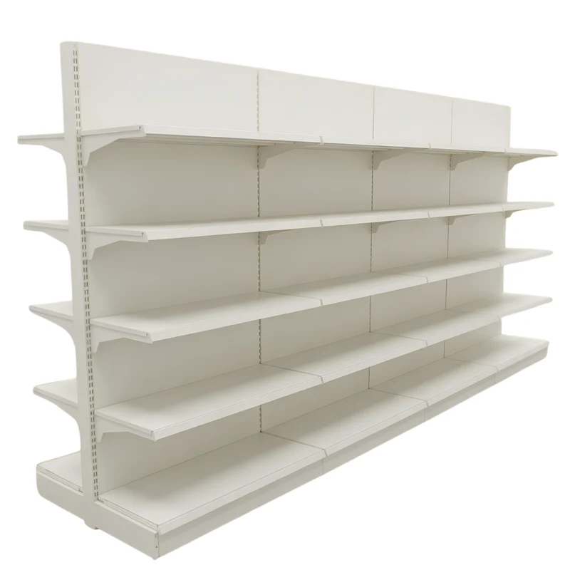 InhandKraft® Gondelregal für Kiosk & Laden - Modul 120 cm - Cremeweiß