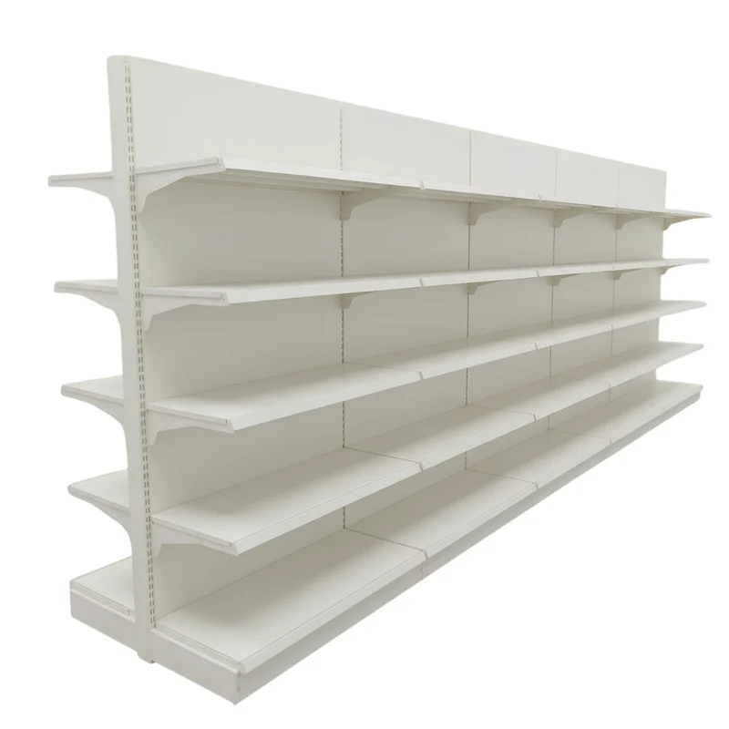 InhandKraft® Gondelregal für Kiosk & Laden - Modul 120 cm - Cremeweiß