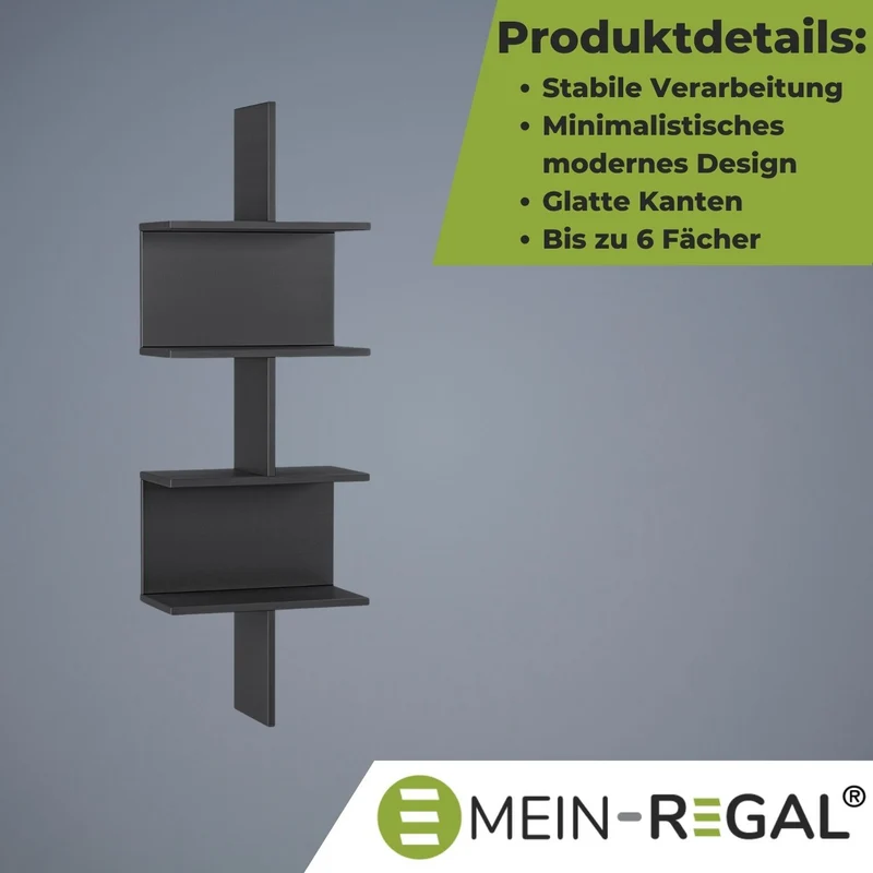 Mein-Regal Wandregal OTTO aus Holz MDF, bis zu 6 Fächer