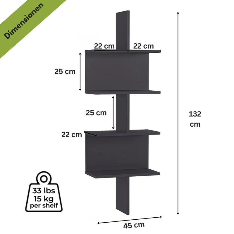 Mein-Regal Wandregal OTTO aus Holz MDF, bis zu 6 Fächer