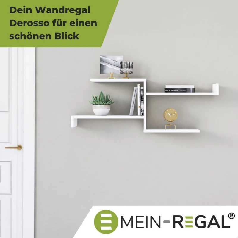 Mein-Regal Wandregal DEROSSO aus Holz MDF, bis zu 4 Fächer