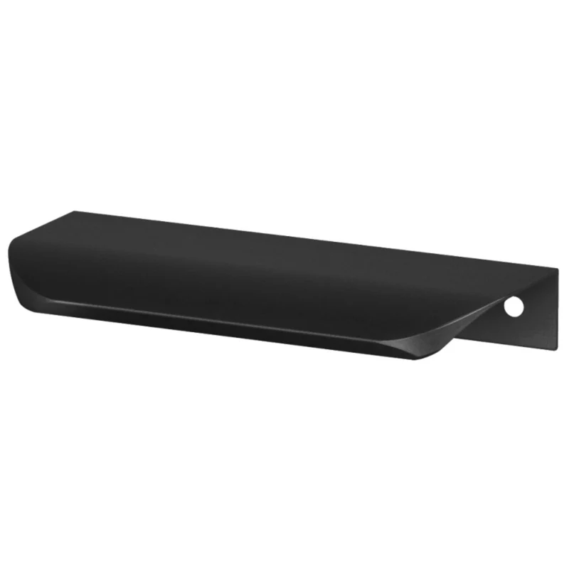 Griffleiste Kantengriff Rund 160mm (180mm Gesamtlänge) - Schwarz Matt