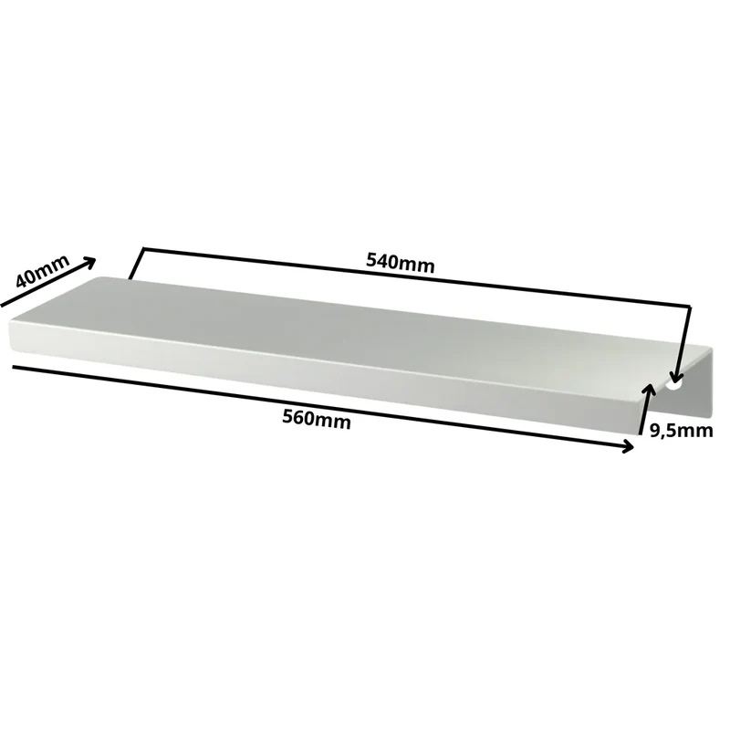 Edge Grip Rundprofil-Griff 540mm (560mm Gesamtlänge) - Elektropoler