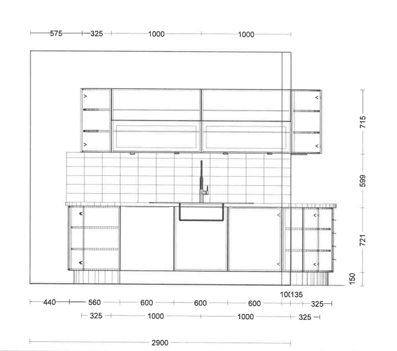 Einbauküche C218 Laser Soft Softlack Graphit