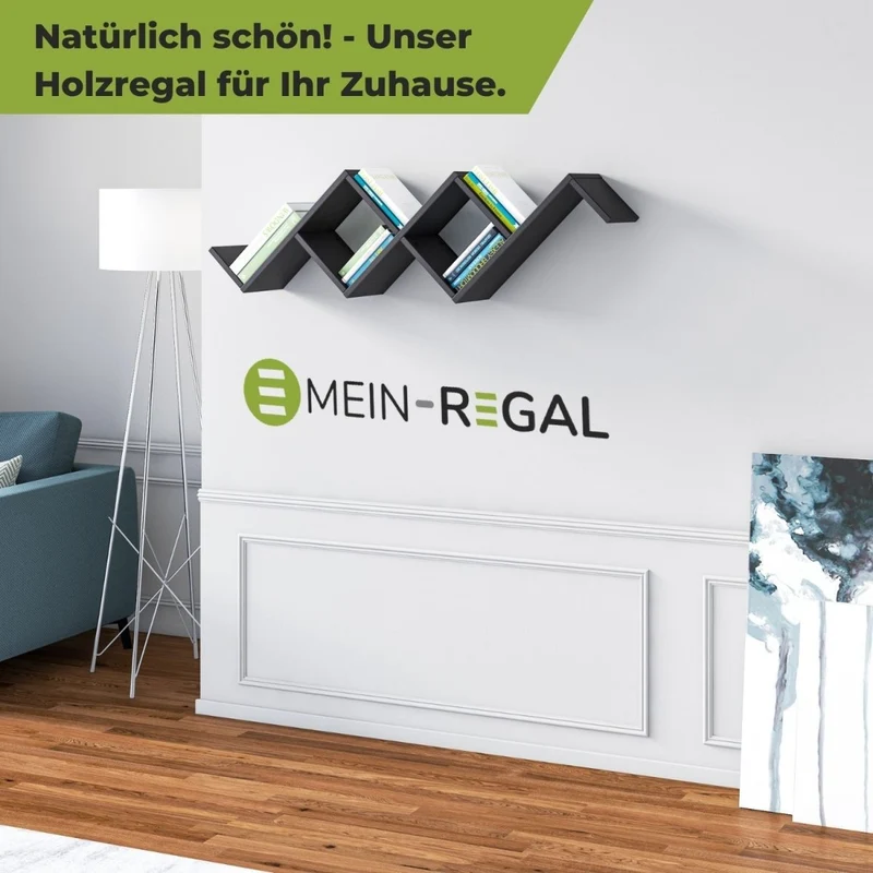 Mein-Regal Wandregal CAROTI aus Holz MDF, bis zu 6 Fächer