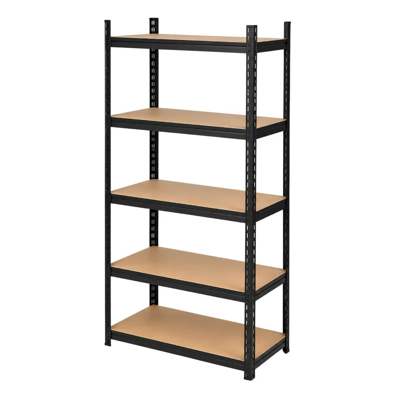 InhandKraft® Schwerlastregal mit MDF–Einlagen - 180x90x50 - 500 kg - Schwarz