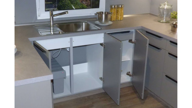Küche Easytouch Lacklaminat Taupegrau