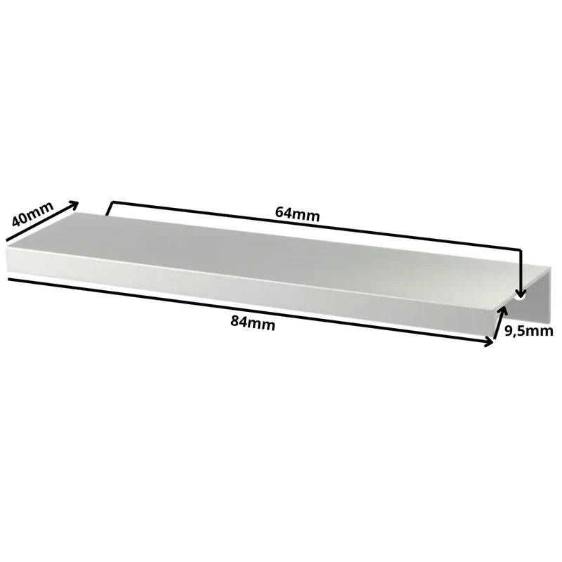 Edge Grip Rundprofil-Griff 64mm (84mm Gesamtlänge) - Elektropoler