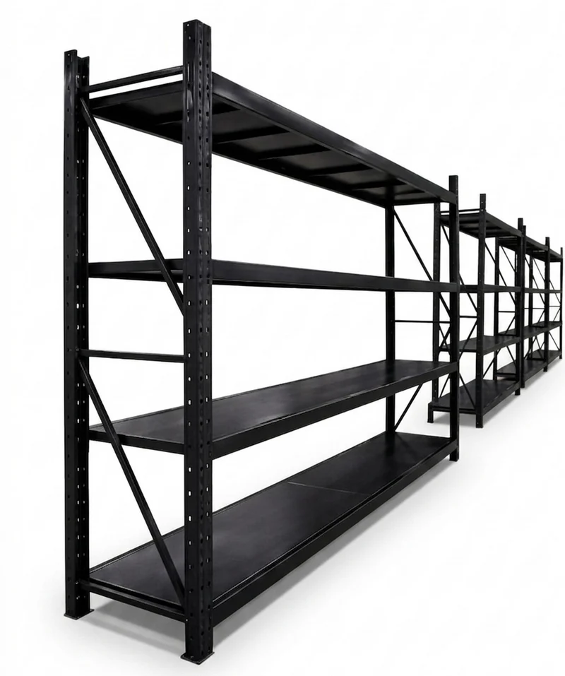 InhandKraft® Schwerlastregal – 200x200x50 - 100 kg Fachlast - Schwarz
