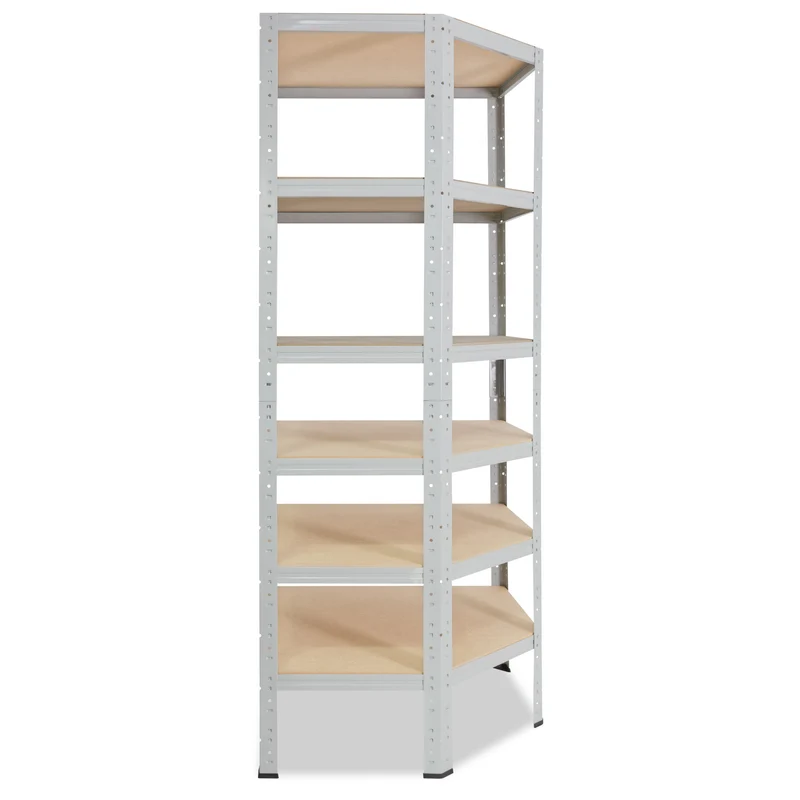 shelfplaza OFFICE Eckregal 230x60x30 cm lichtgrau mit 6 Böden