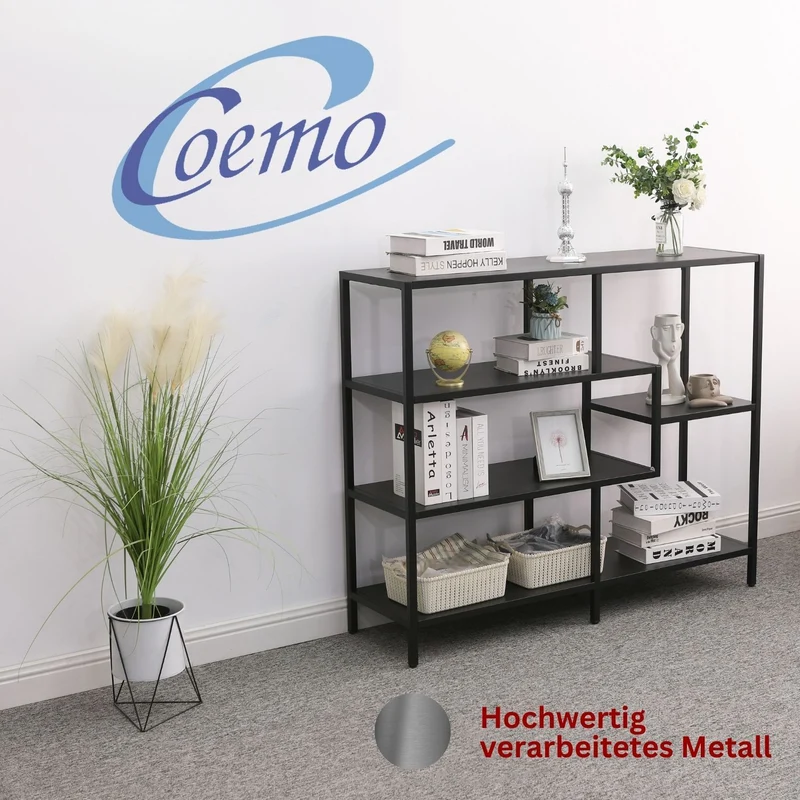 Coemo Regal Chicago M Raumteiler aus Metall mit 5 Ablageflächen