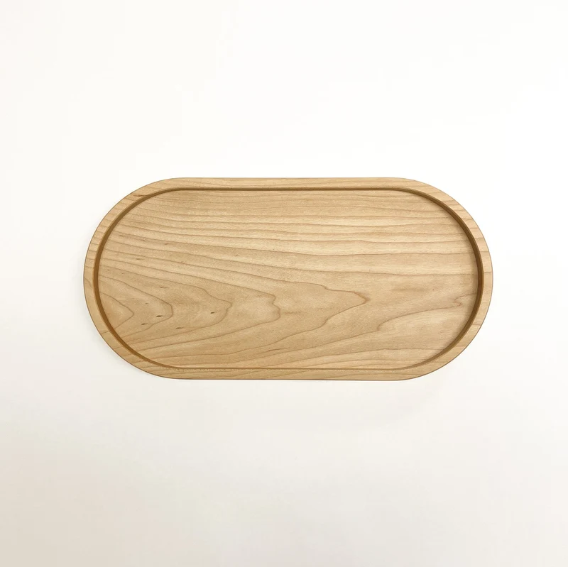 Deko Holztablett oval
