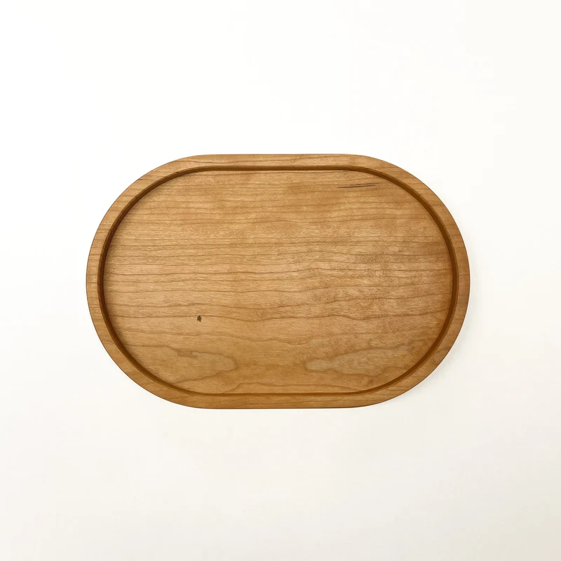 Deko Holztablett oval