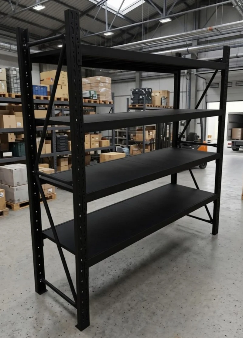 InhandKraft® Schwerlastregal – 200x200x50 - 500 kg Fachlast - Schwarz