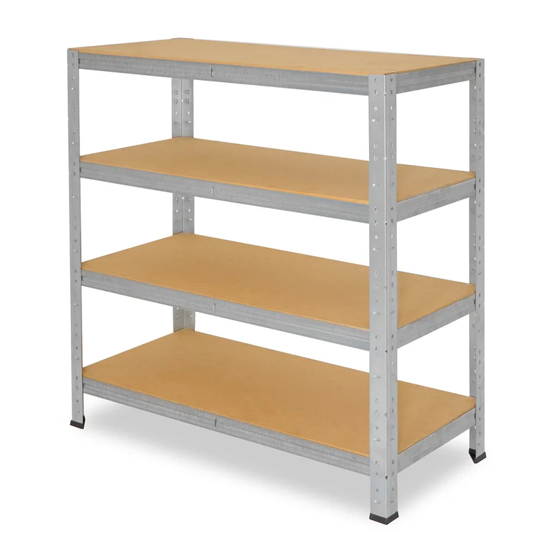 shelfplaza HOME Schwerlastregal 115x130x40 cm verzinkt mit 4 Böden