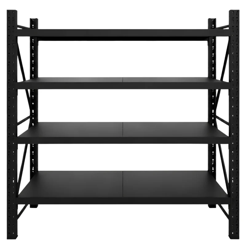 InhandKraft® Schwerlastregal – 100 kg Fachlast – Schwarz – Verschiedene Größen