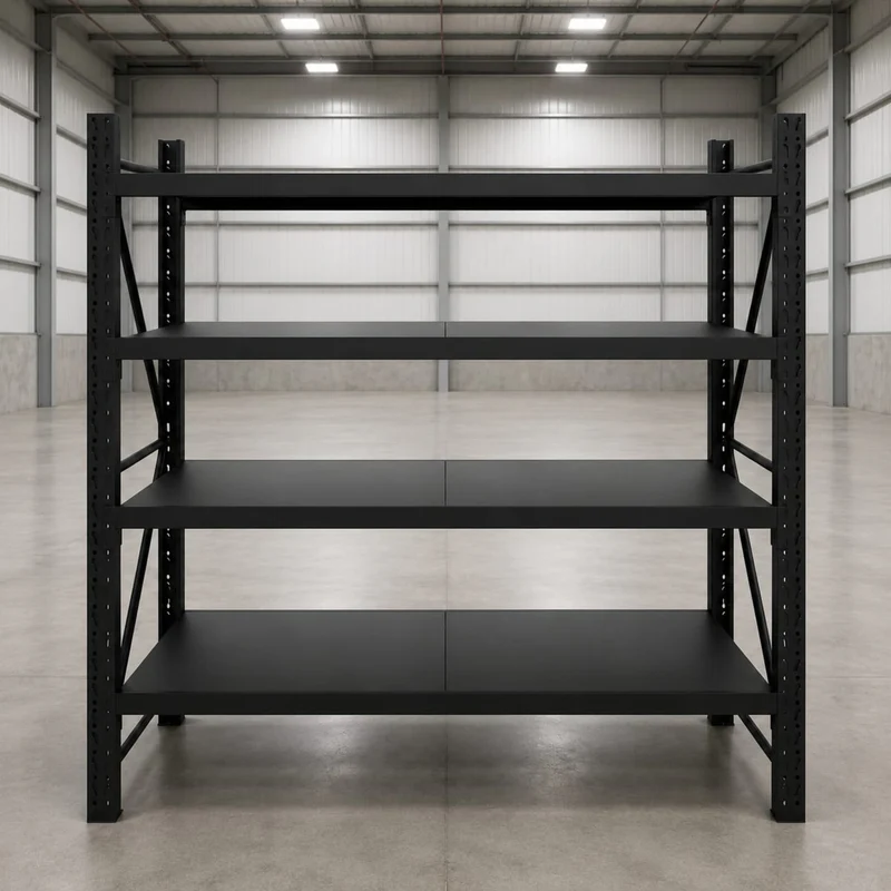 InhandKraft® Schwerlastregal – 100 kg Fachlast – Schwarz – Verschiedene Größen