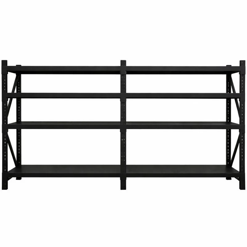 InhandKraft® Schwerlastregal – 200x200x50 - 200 kg Fachlast – Schwarz