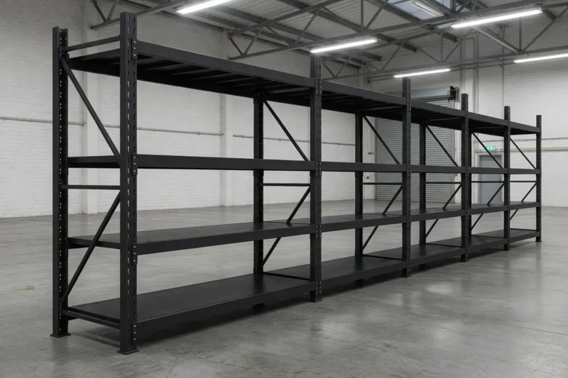 InhandKraft® Schwerlastregal-Set 10 lfm - 200 kg Fachlast - Schwarz